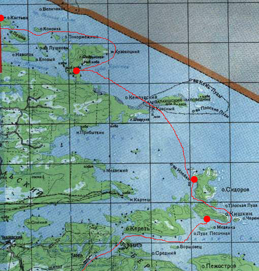 Карта белого моря с островами и населенными пунктами подробная